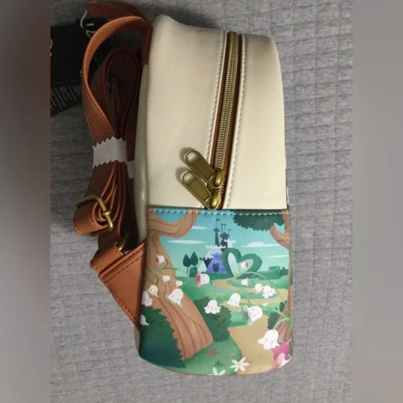 Loungefly Disney Alice in Wonderland Flower Path Mini Soft Tag Backpack - Picture 2 of 7